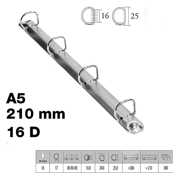 M-16 D 210 mm 4 Halka Klasör Mekanizması
